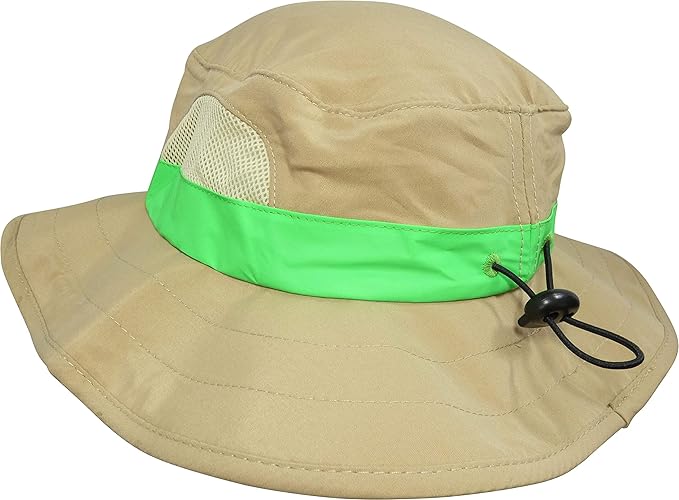Multi-Piece Set Cargo Vest with Reflective Safety Straps, 1 8x21 Magnification Binoculars and Safari Hat for Boys and Girls (Small/Medium, Tan and Green)