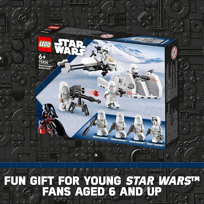 LEGO Star Wars Snowtrooper Battle Pack 75320 Set, Building Toy with 4 Figures, Blasters and Speeder Bike, Gift Idea for Grandchildren, Kids, Boys and Girls Ages 6 and Up