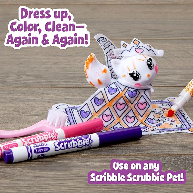 Crayola Scribble Scrubbie Pets Princess Playset, Kids Toys, Gift for Girls & Boys