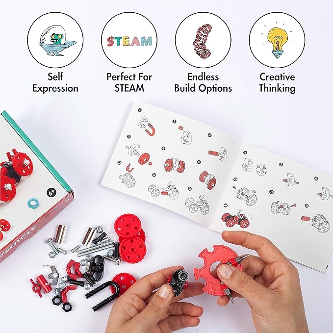 Vehicle Stem Building Toys, Educational Build Your Own Robot Toy for Kids Age 6 7 8 9+ Year Old Boys and Girls, Stem Toys Engineering Kit, Construction Toys Steam Gift - FormulaBit