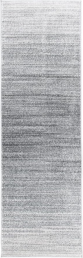 SAFAVIEH Adirondack Collection Runner Rug - 2'6" x 10', Grey & Ivory, Modern Ombre Design, Non-Shedding & Easy Care, Ideal for High Traffic Areas in Living Room, Bedroom (ADR142F)