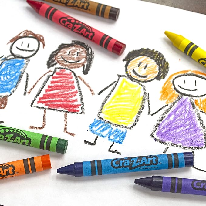 Cra-Z-art Super Jumbo Crayon Bulk Class Pack 200ct 8 Assorted Colors, Back To School Supply List Essential, Bulk Pack for School Supply Rooms and In Class For Teachers