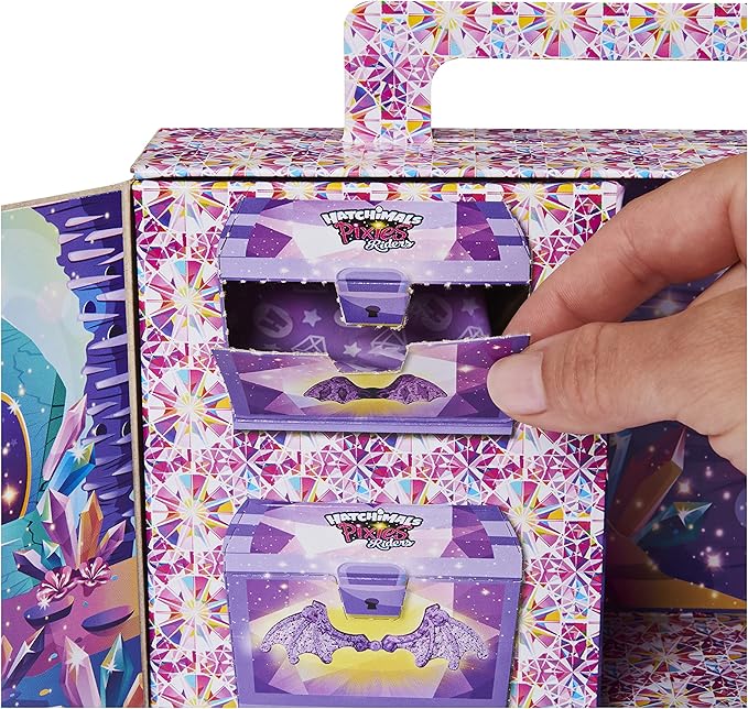 Hatchimals Pixies Riders, Crystal Charlotte Pixie and Draggle Glider Set with Mystery Feature