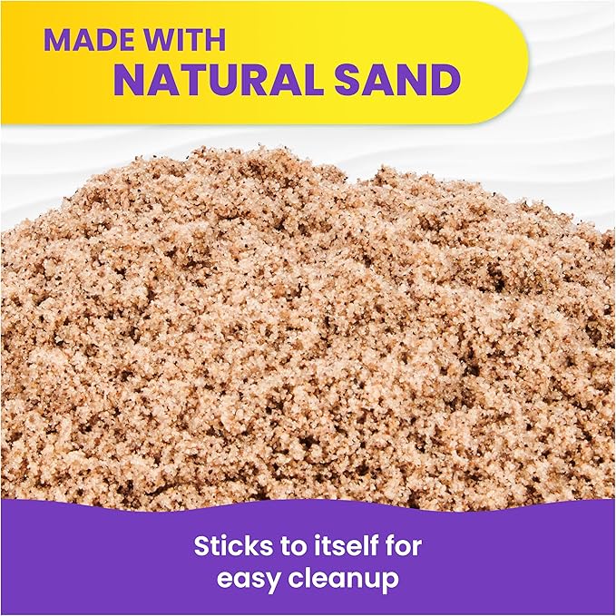 Kinetic Sand, 3.25lbs Beach Play Sand, Moldable Sensory Toys for Kids, Resealable Bag, for Ages 3 and up (Amazon Exclusive)