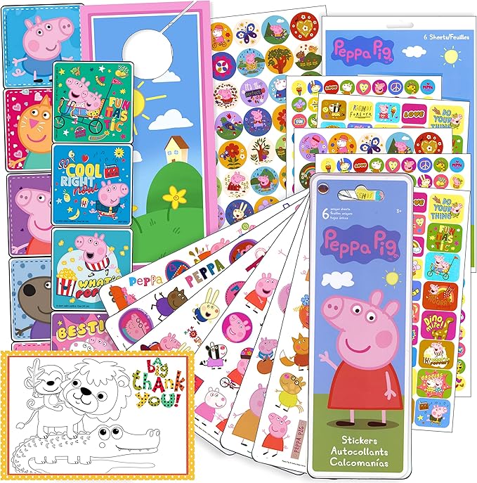 Peppa Stickers Activity Set - Bundle Includes Peppa Pig Stickers Flip Pack, Peppa Reward Stickers, and 2-Sided Door Hanger (Peppa Sticker Activity)