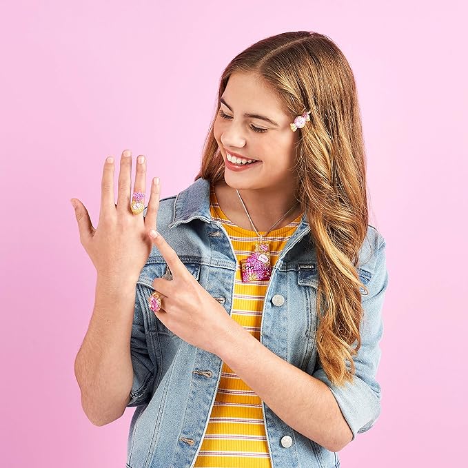 Sweets Jewelry Pack - Quick & Easy DIY Resin Inspired Craft Activity Kit for Kids Ages 7 & Up, Multicolor (10876)