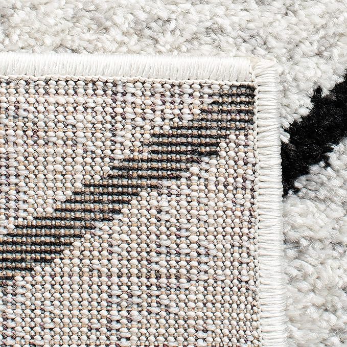 SAFAVIEH Adirondack Collection Runner Rug - 2'6" x 6', Ivory & Grey, Modern Geometric Design, Non-Shedding & Easy Care, Ideal for High Traffic Areas in Living Room, Bedroom (ADR251A)