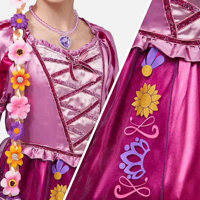 Spooktacular Creations Halloween Girl Princess Costume, Light Purple Princess Dress, Puff Sleeve Dress for Toddler Roleplay