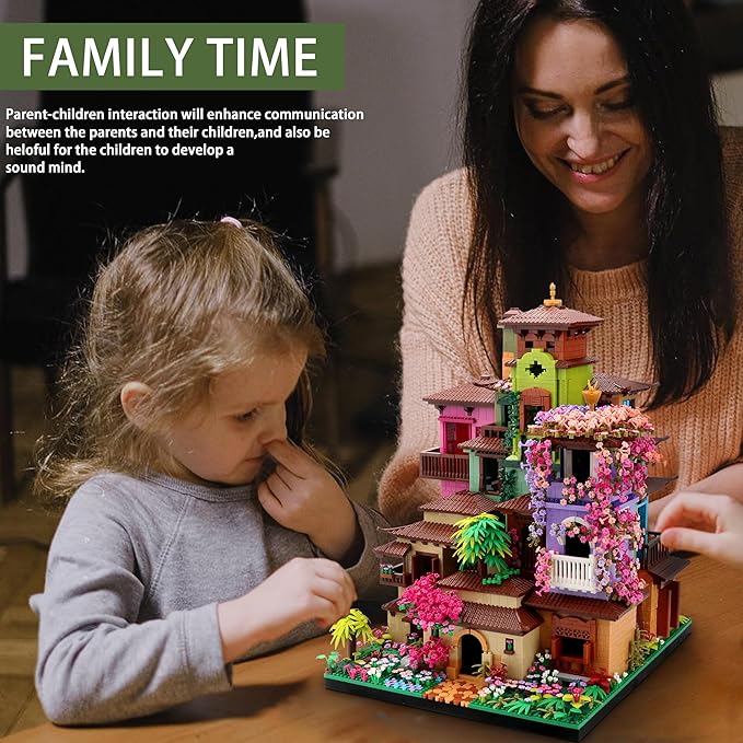 Micro Mini Architecture Blocks Set, Cherry Blossom Villa Tree House Bricks Building Set, Flower House Creative Collectible Models Present for Teens and Adults (7080PCS)