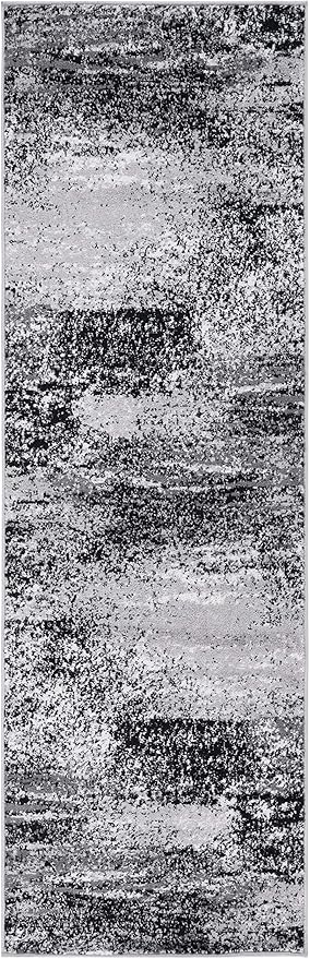 SAFAVIEH Adirondack Collection Runner Rug - 2'6" x 20', Silver & Multi, Modern Abstract Design, Non-Shedding & Easy Care, Ideal for High Traffic Areas in Living Room, Bedroom (ADR112G)