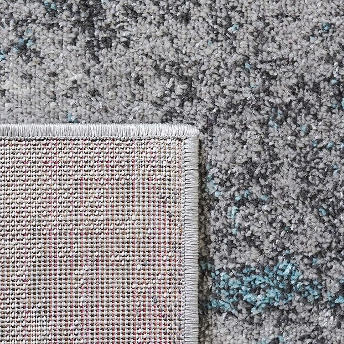 SAFAVIEH Adirondack Collection Accent Rug - 4' x 6', Turquoise & Grey, Modern Abstract Design, Non-Shedding & Easy Care, Ideal for High Traffic Areas in Entryway, Living Room, Bedroom (ADR134K)