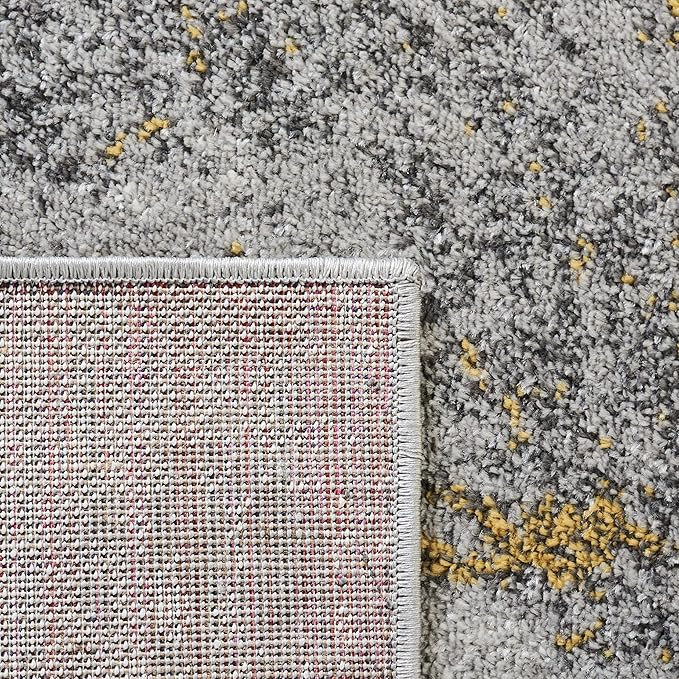SAFAVIEH Adirondack Collection Runner Rug - 2'6" x 16', Grey & Yellow, Modern Abstract Design, Non-Shedding & Easy Care, Ideal for High Traffic Areas in Living Room, Bedroom (ADR134H)