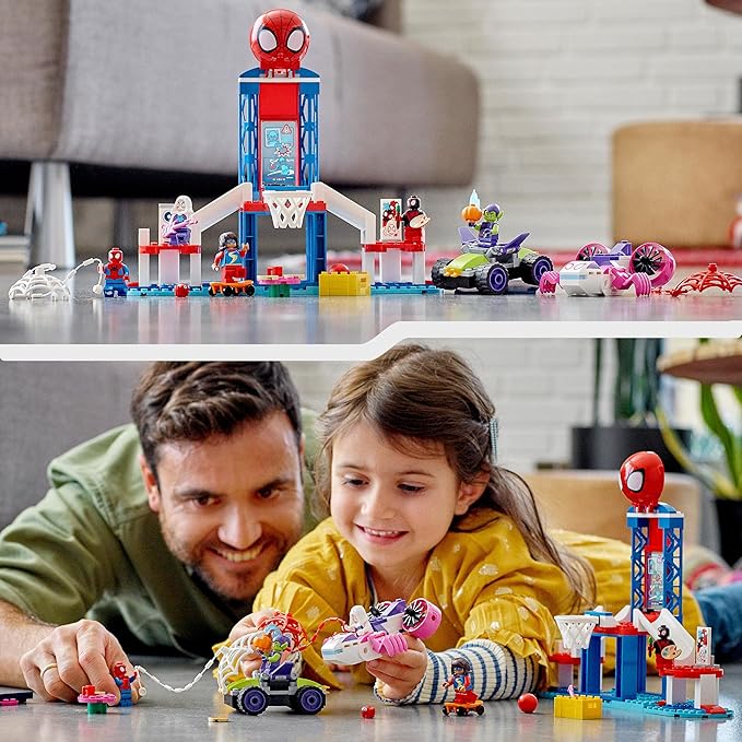 LEGO® Super Heroes Marvel Spidey and His Amazing Friends Spider-Man Webquarters Hangout 10784 Building Kit;Marvel Minifigures