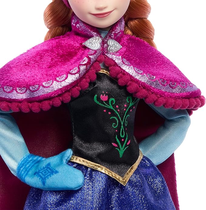 Mattel Disney Frozen Anna & Elsa Doll Set, 2 Disney Princess Collector Fashion Dolls Celebrating Disney 100 Years of Wonder, Inspired by the Movie