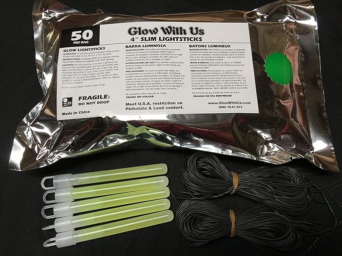 Glow Sticks Bulk Wholesale, 500 4” Green Glow Stick Light Sticks, Bright Color, Kids Love Them! Glow 8-12 Hrs, 2-Year Shelf Life, Sturdy Packaging, GlowWithUs Brand