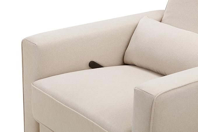 DaVinci Piper 360° Swivel Rocker Recliner Chair - Glider Rocking Chair for Nursery and Living Room- GREENGUARD Gold, FSC & Certi-PUR US Certified - Ultra Comfy Glider Recliner Nursery Chair - Cream