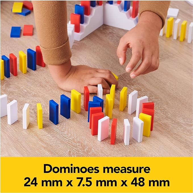 Spin Master Games, Lily Hevesh H5 Domino Creations 100-Piece Neon Dominoes Set, Building Toys for Kids & Family, Classic Activity Game, 1 & Up Players, for Ages 5 & Up