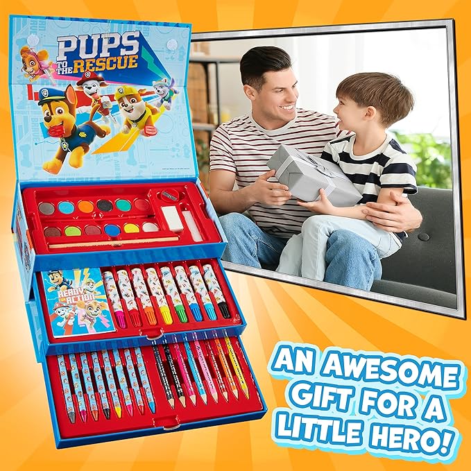PAW PATROL Art Set, Colouring Sets for Children, Over 40 Art Supplies for Kids (Multicolor)