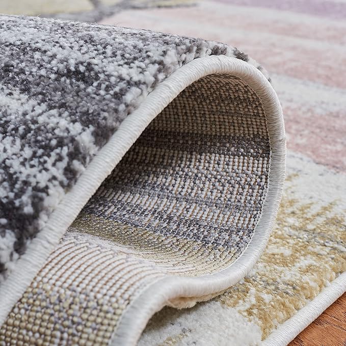 SAFAVIEH Carousel Kids Collection Accent Rug - 2' x 3', Grey & Pink, Boho Design, Non-Shedding & Easy Care, Ideal for High Traffic Areas for Boys & Girls in Playroom, Nursery, Bedroom (CRK117F)