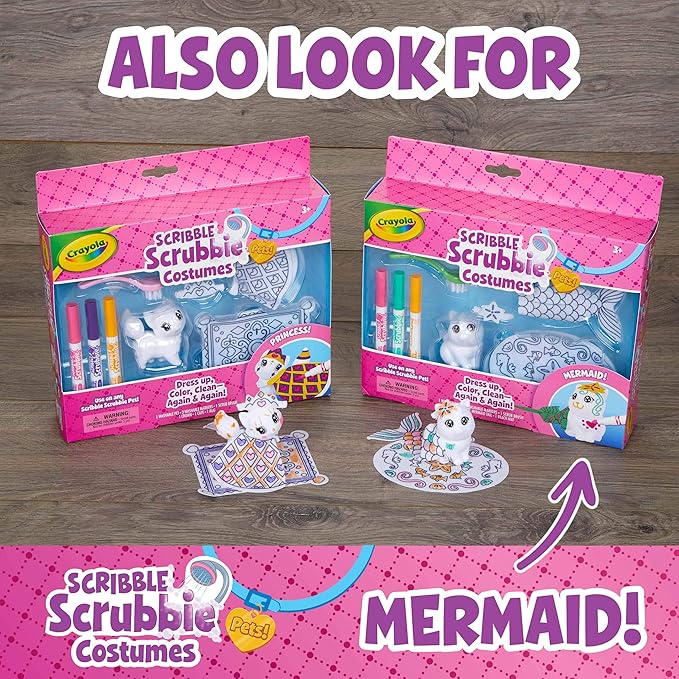 Crayola Scribble Scrubbie Pets Princess Playset, Kids Toys, Gift for Girls & Boys