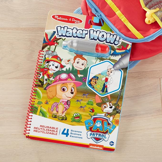 Melissa & Doug PAW Patrol Water Wow! Skye Water Reveal Travel Book Activity Pad | 3+ | Gift for Boy or Girl