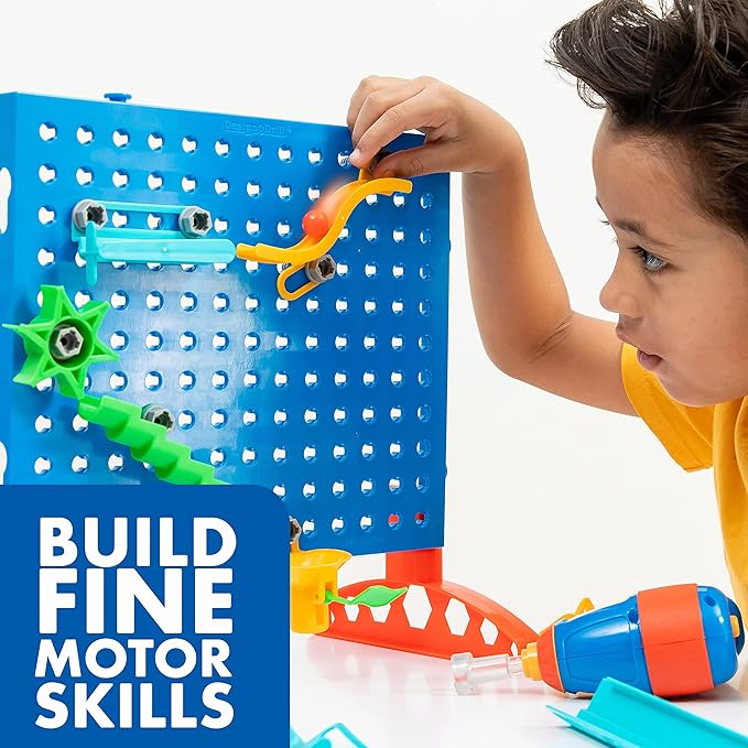 Educational Insights Design & Drill Marble Maze, Marble Run STEM Toy, Over 50 Pieces, Ages 5+