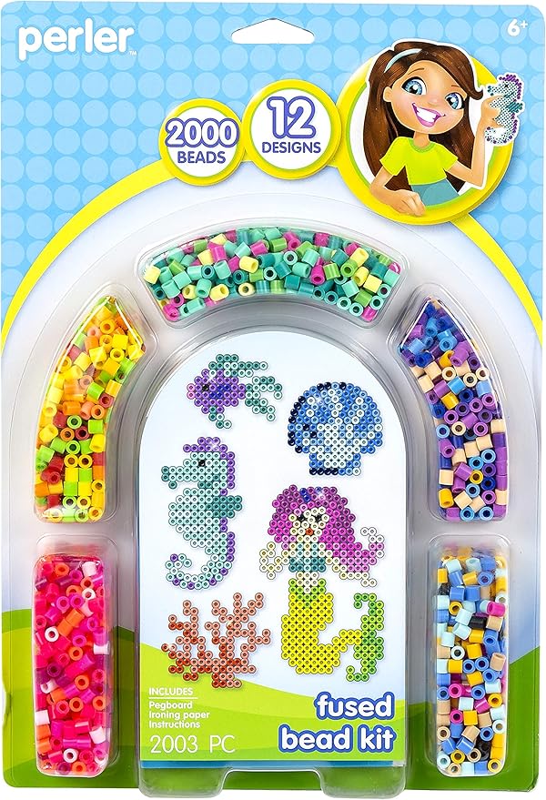 Perler Beads Mermaid and Ocean Animals Fused Bead Kit, 2002pc.