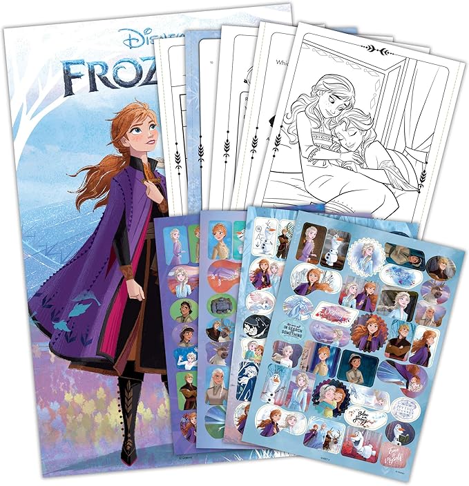 Disney Frozen 2 Elsa and Anna Giant 192-Page Coloring and Activity Book with Over 100 Stickers and a Poster 45820 Bendon