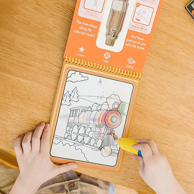 Melissa & Doug On the Go Water Wow! Reusable Water-Reveal Activity Pad - Vehicles - FSC Certified