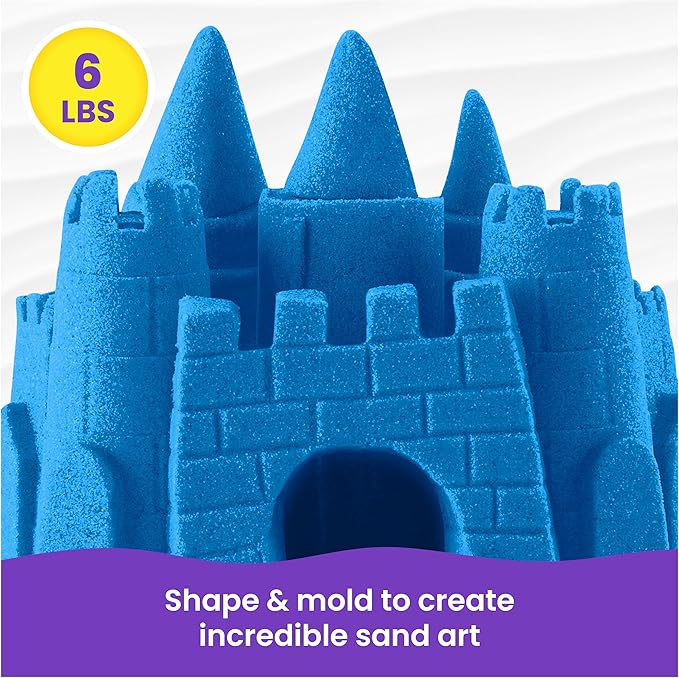 Kinetic Sand, 6lbs Mega Mixin’ Bag with Red, Yellow & Blue Play Sand, Sensory Toys for Kids Ages 3 and Up (Amazon Exclusive)