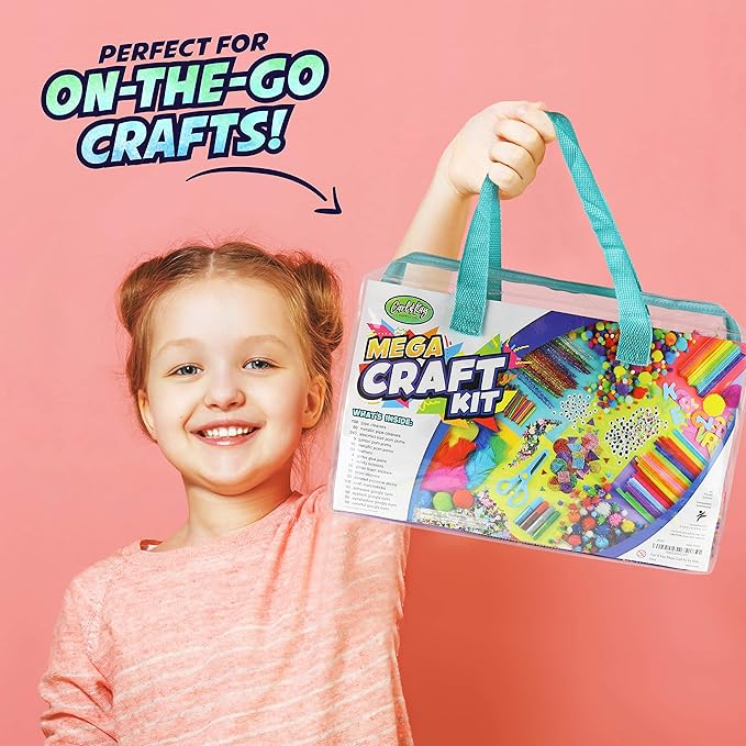 Mega Arts and Crafts Kit for Kids Age 4-8 - Toddler Art Supplies for Preschool, Kindergarten, Homeschool Projects