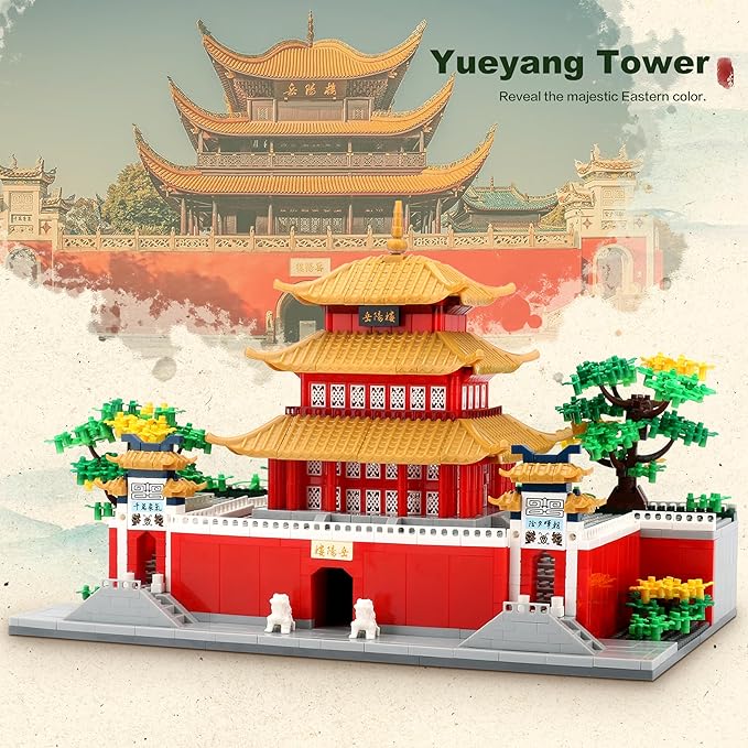 Chinese Famouse Architecture Micro Building Blocks Model Set for Adults - Yueyang Tower 2236 PCS