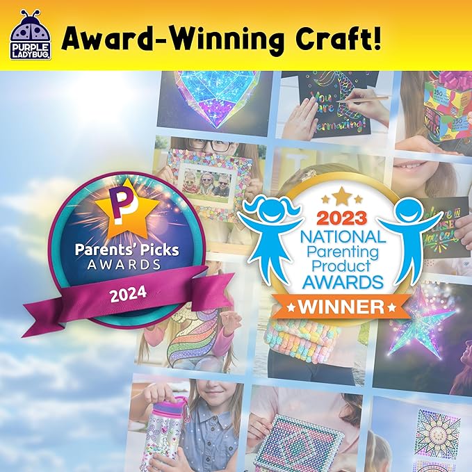 SUNGEMMERS Gem Window Art Suncatcher Kit for Kids 6-8 9 10 11 12 - Birthday Gifts for 7 Year Old Girl, Fun Diamond Art Easter Mermaid Gifts for Girls - Arts & Crafts for Kids, Toys for Ages 5-7