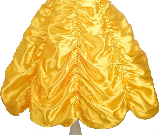 Dressy Daisy Girls' Princess Yellow Gold Ball Gown Birthday Party Fancy Dress Up Halloween Costume Size 3T-12