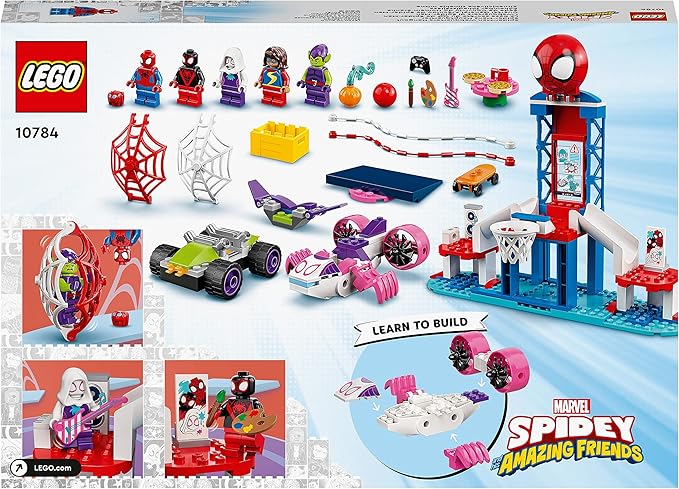 LEGO® Super Heroes Marvel Spidey and His Amazing Friends Spider-Man Webquarters Hangout 10784 Building Kit;Marvel Minifigures