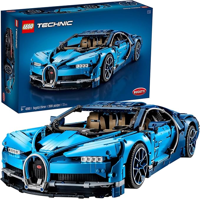 LEGO Technic Bugatti Chiron 42083 Race Car Building Kit and Engineering Toy, Adult Collectible Sports Car with Scale Model Engine (3599 Pieces)