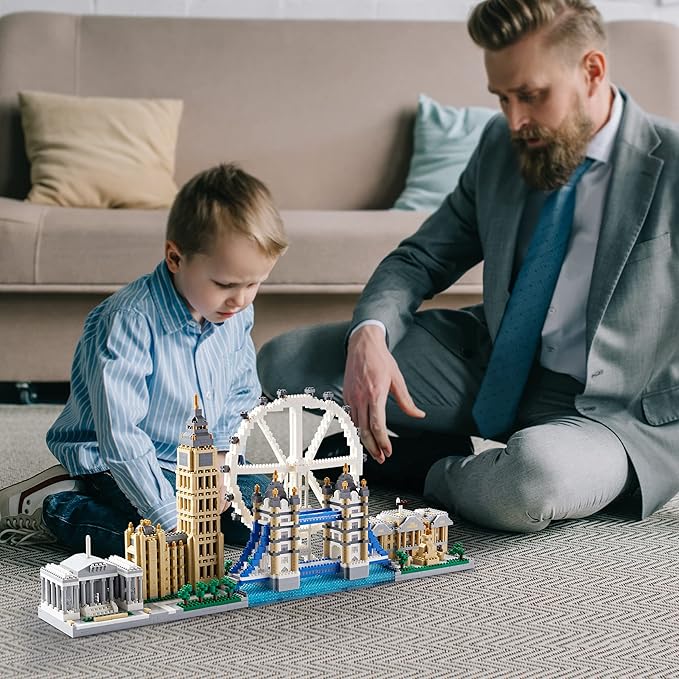 Building Micro Mini Blocks Architecture Skylines Collection Set for Adults London Bridge Mini Bricks for Kids (3430 Pieces)