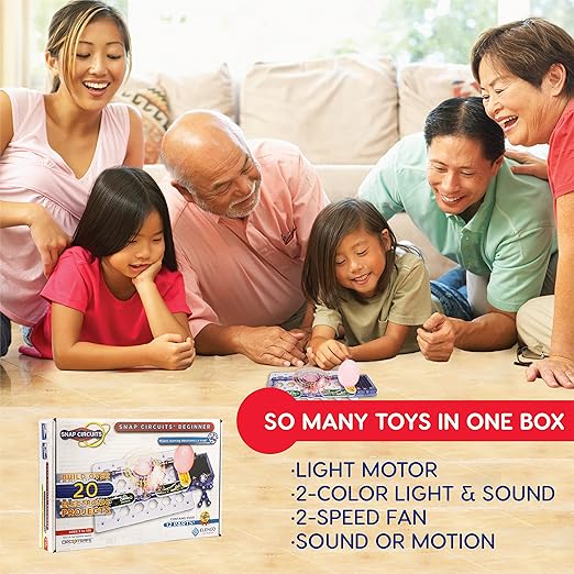 Snap Circuits Beginner, Electronics Exploration Kit, Stem Kit for Ages 5-9 (SCB-20)