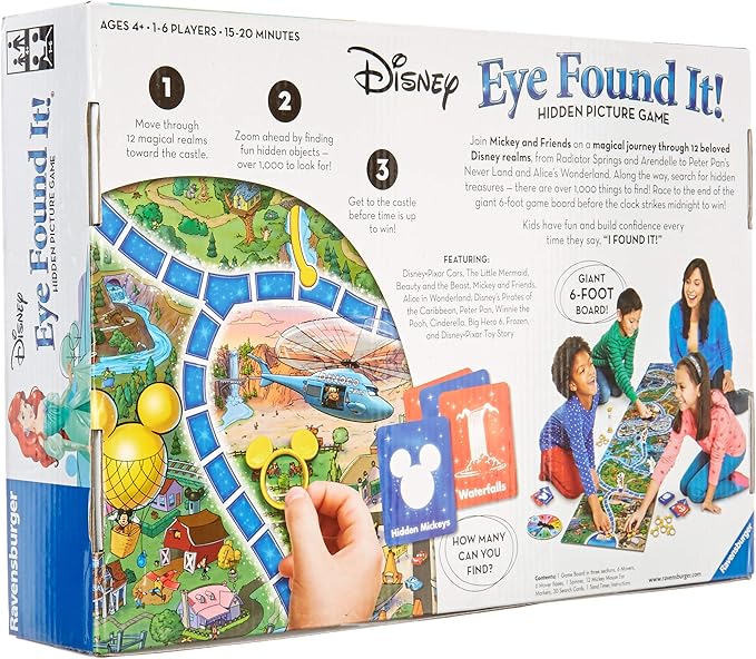 Ravensburger World of Disney Eye Found It! Board Game - Engaging Fun for Kids and Adults | Suitable for Ages 4 and Up | Promotes Critical Thinking Skills | Featuring Beloved Disney Characters