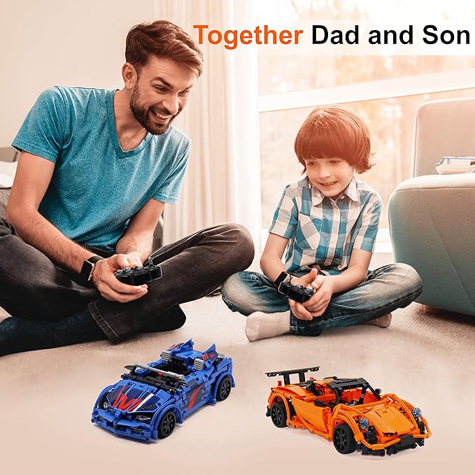 WISEPLAY Build Your Own RC Car Kit for Kids and Adults | 585pcs RC Car Kits to Build | STEM Building Toys for Boys & Girls Age 8-12 | Model Car Kits to Build for Kids 9-12 and Adults