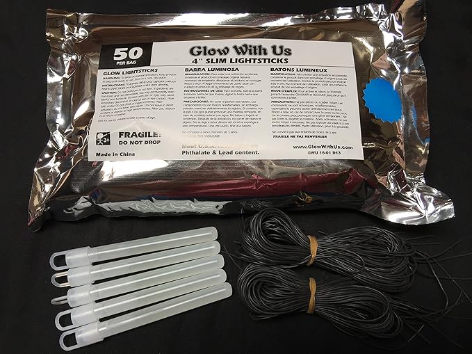 Glow Sticks Bulk Wholesale, 500 4” Blue Glow Stick Light Sticks. Bright Color, Kids Love Them! Glow 8-12 Hrs, 2-Year Shelf Life, Sturdy Packaging, GlowWithUs Brand…