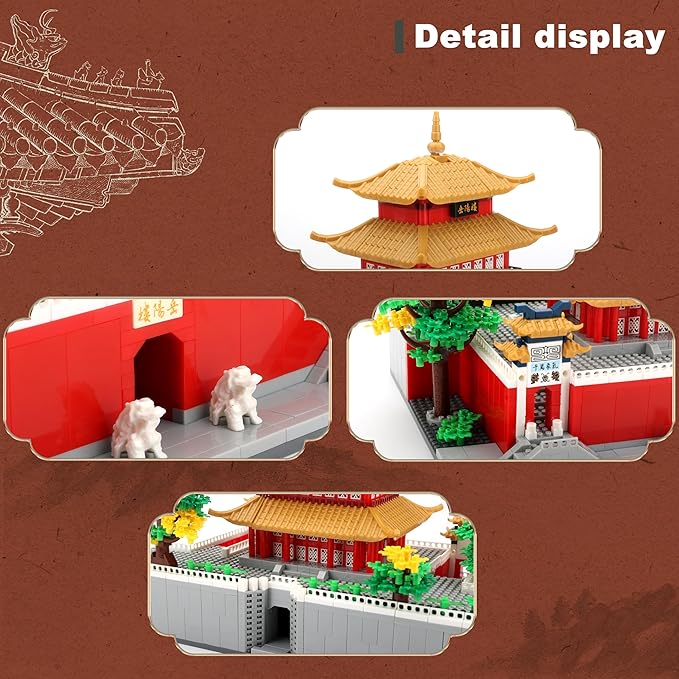 Chinese Famouse Architecture Micro Building Blocks Model Set for Adults - Yueyang Tower 2236 PCS