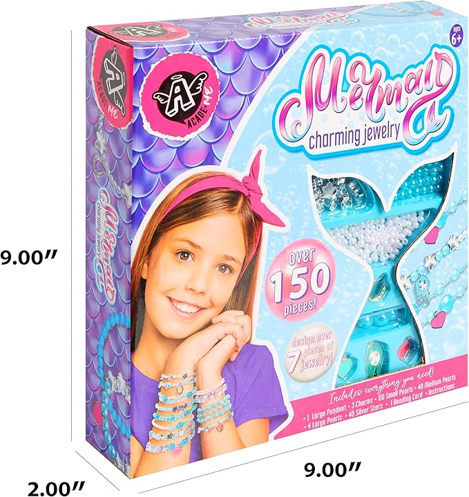 Products Angel Acade-Me, Mermaid Charm Jewelry Craft Kit - Design 7+ Unique Pieces