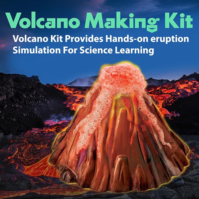 4M KidzLabs Volcano Making Kit, DIY Science Kit STEM, For Boys & Girls Ages 8+