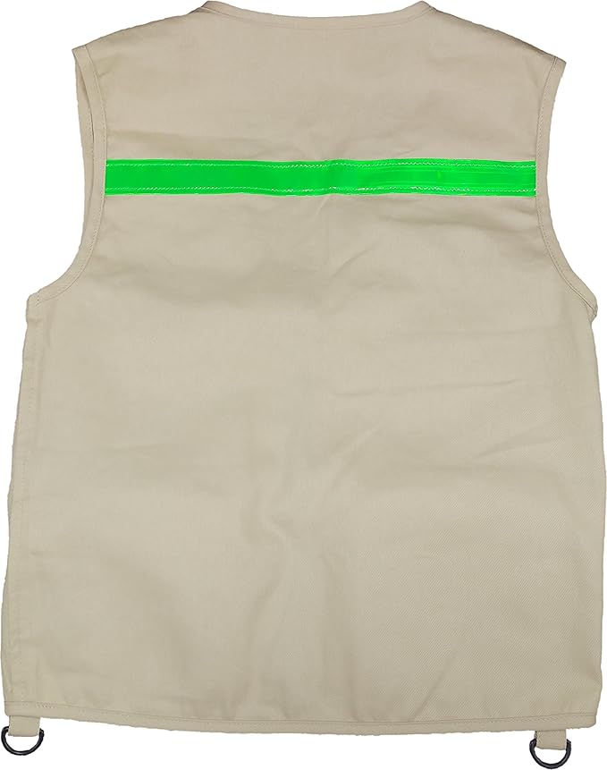 Safari Outdoor Exploration Vest Set for Fishing Hunting Outdoor Exploration (Adult S/M, Tan Vest with Hat)