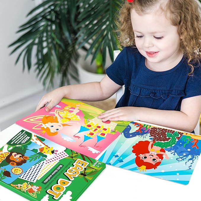 Dot Stickers for Kids, Art and Crafts Ages 4-8, 4-6 Toddlers - Sticker DIY Activity Book Craft Kit Party Favors