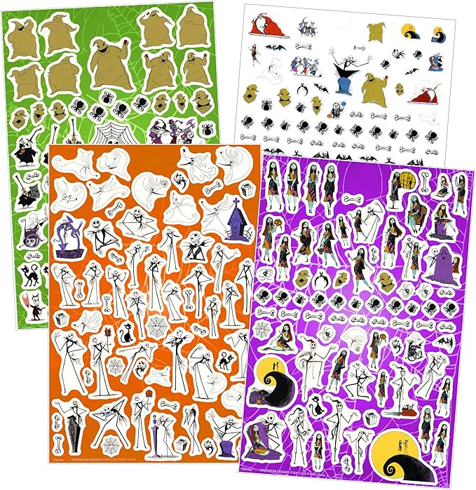 Disney Studios Nightmare Before Christmas Stickers & Door Hanger Craft Bundle - Halloween Themed