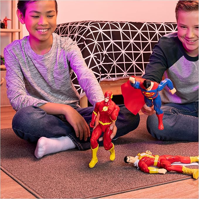 DC Comics The Flash Collectible Action Figure, 12 Inches Tall, 11 Articulation Points, Red Suit, Action Poses, Children's Toy