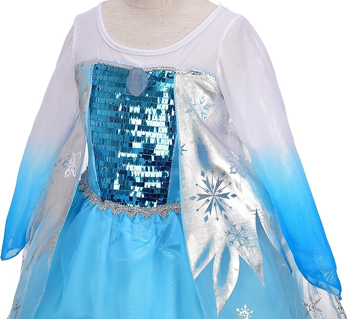 Dressy Daisy Toddler Little Girls' Ice Princess Dress Costume Birthday Halloween Christmas Fancy Party Dresses