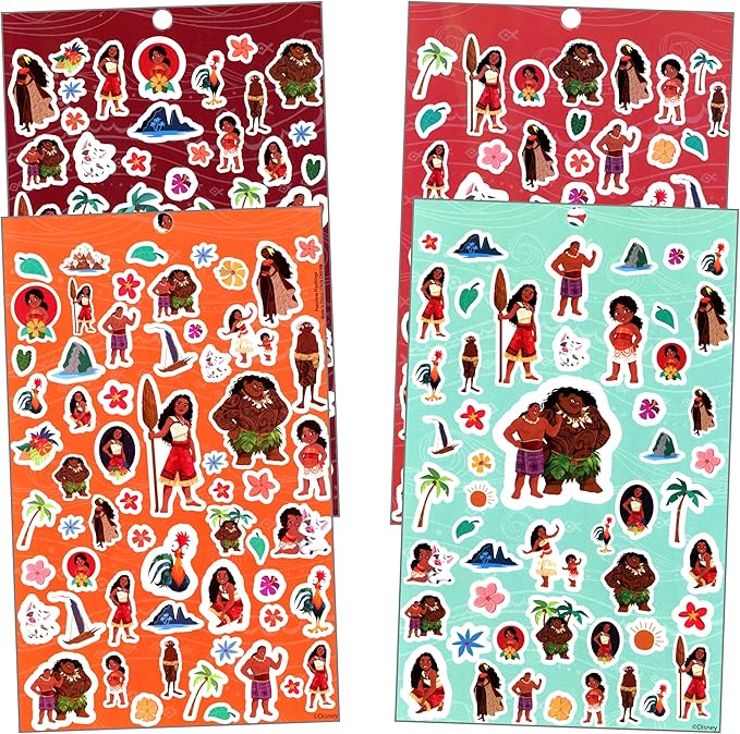 Disney Moana Coloring Books for Kids with Stickers Bundle Includes Moana Stickers, Coloring Book, and More